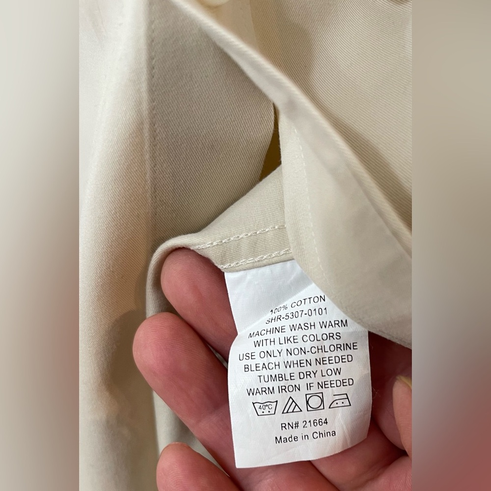 The Tie Bar Beige Dress Shirt - Picture 6 of 7